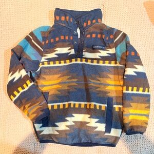 Cinch Youth Boys Blue and Yellow Patterned Sweater